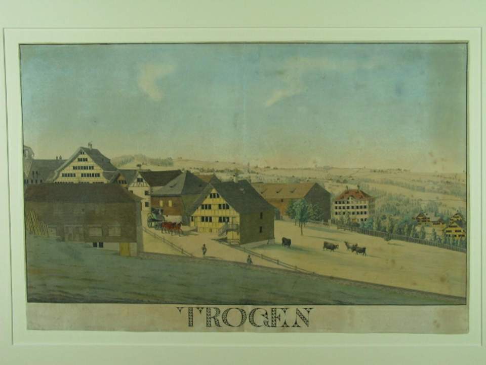 Aquarell, Ansicht von Trogen