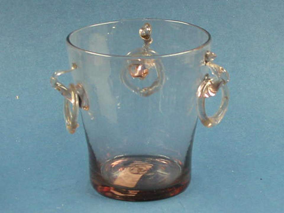 2x Trinkglas, Becherglas mit Ringen, Ringelglas