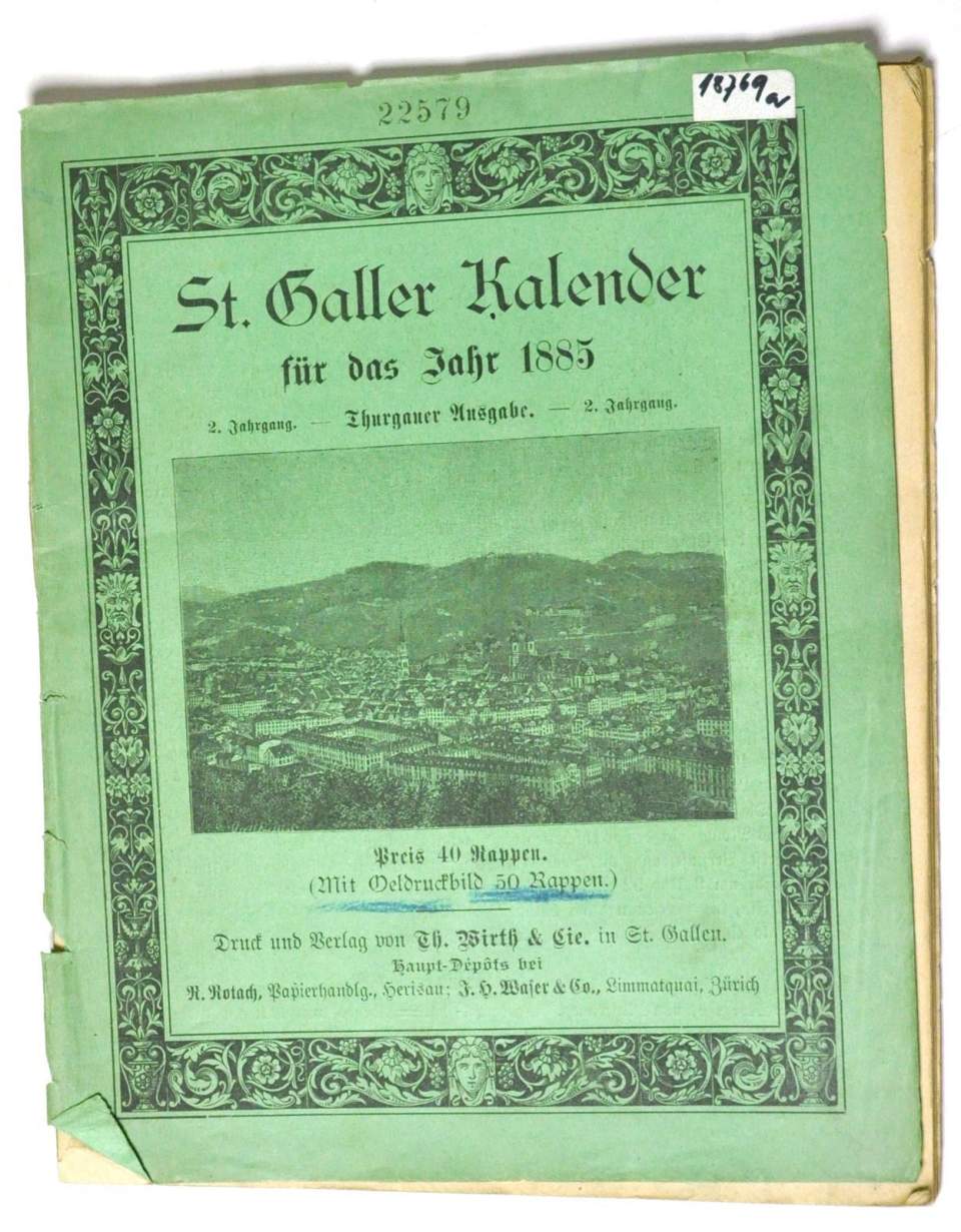 St.Galler Kalender für das Jahr 1885/2.Jahrgang