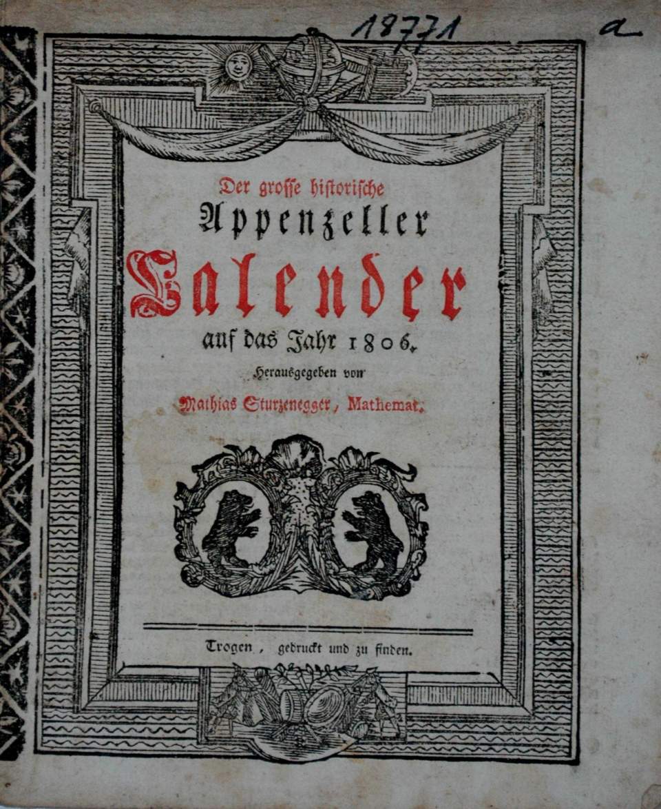 "Appenzeller Kalender" (1806/1807/1813)