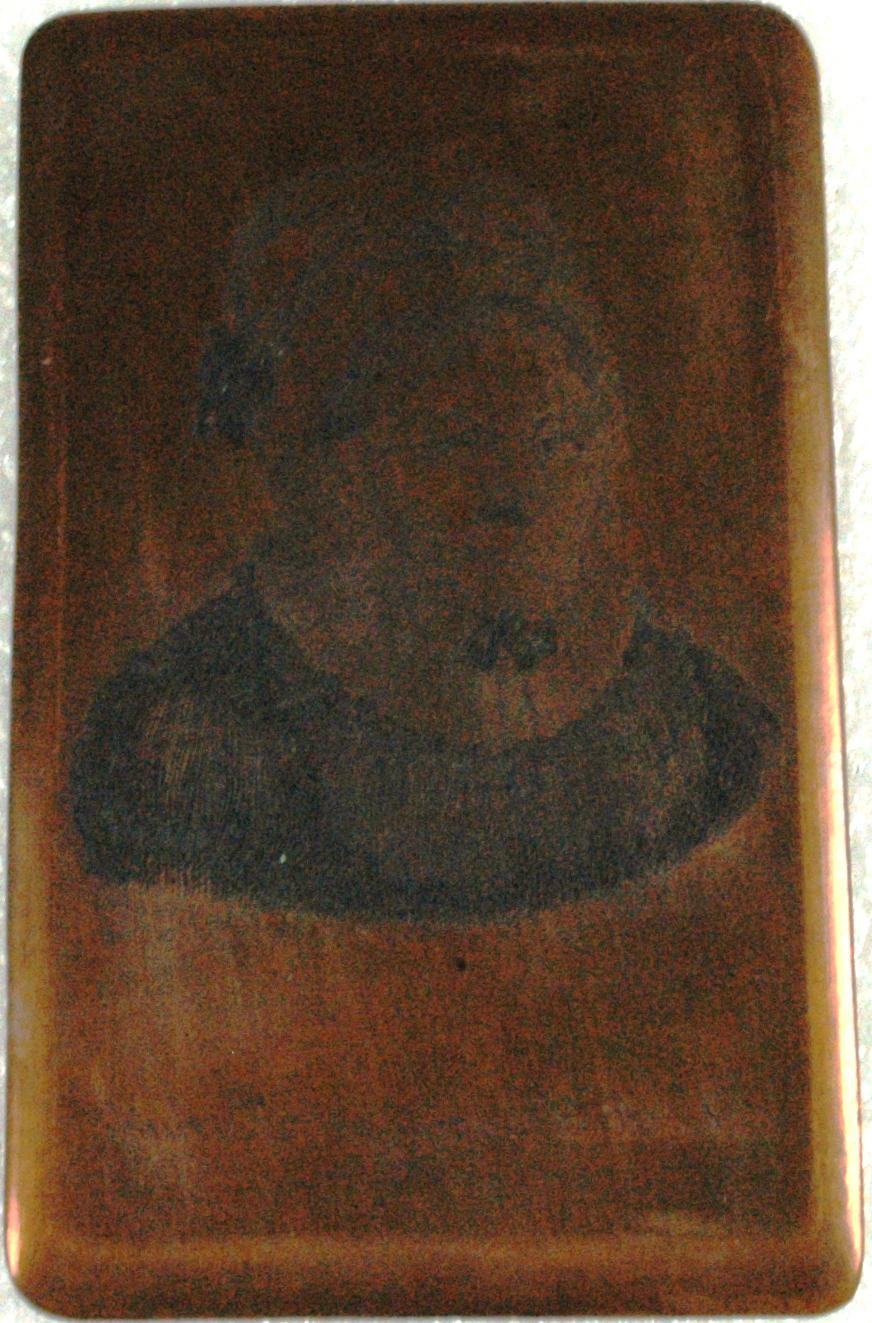 Kupferstichplatte, Portrait von A. K. Scheitlin