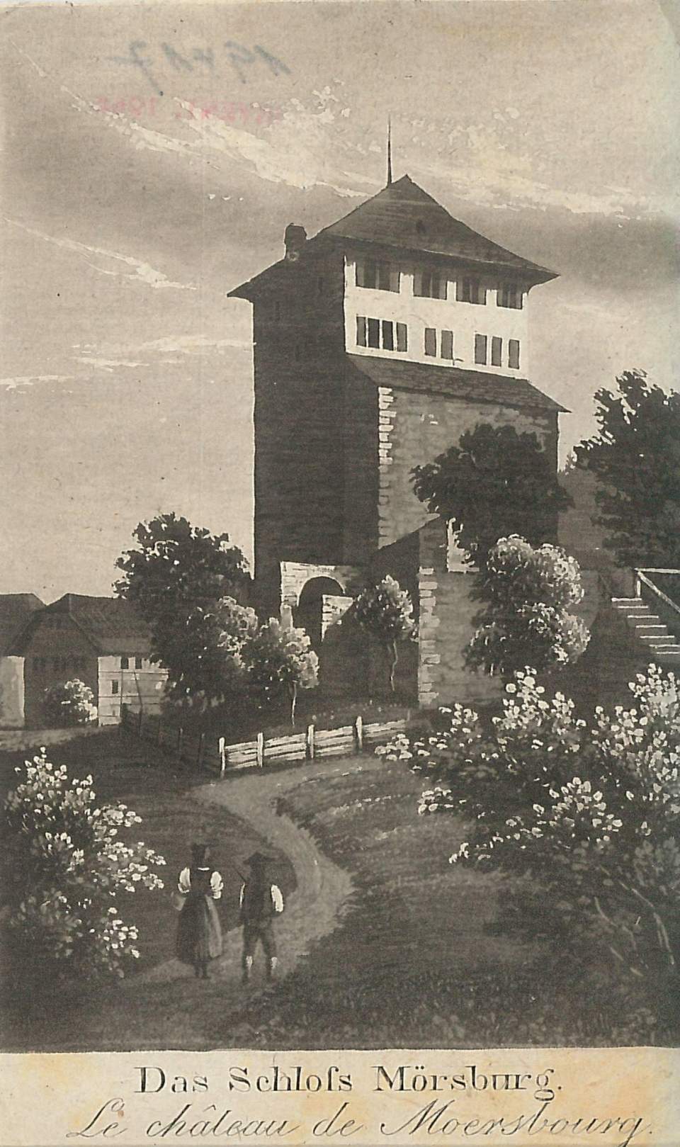 Grafik, Das Schloss Mörsburg bei Winterthur