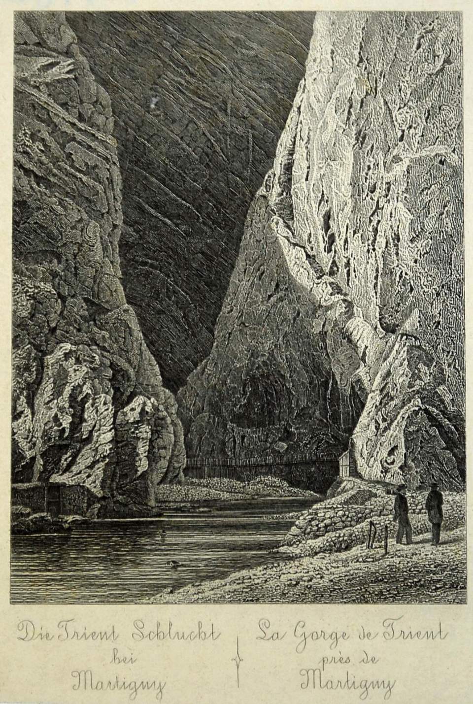 Ansicht Trient Schlucht, Wallis