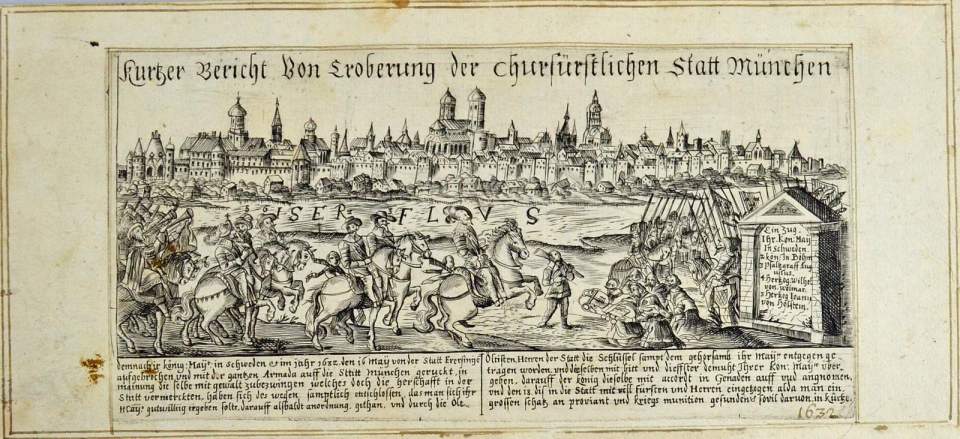 Darstellung der Eroberung der Kurfürstlichen Stadt München 1632