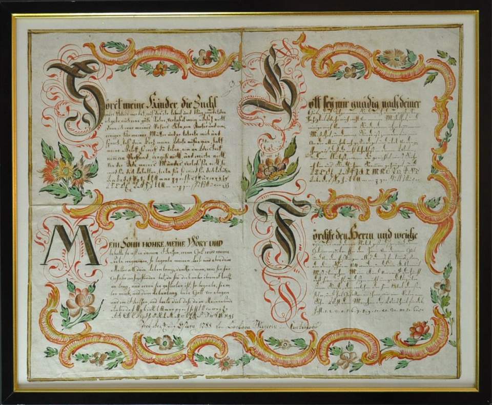 Osterschrift von Barbara Meyer aus Unterdorf, Probeschrift