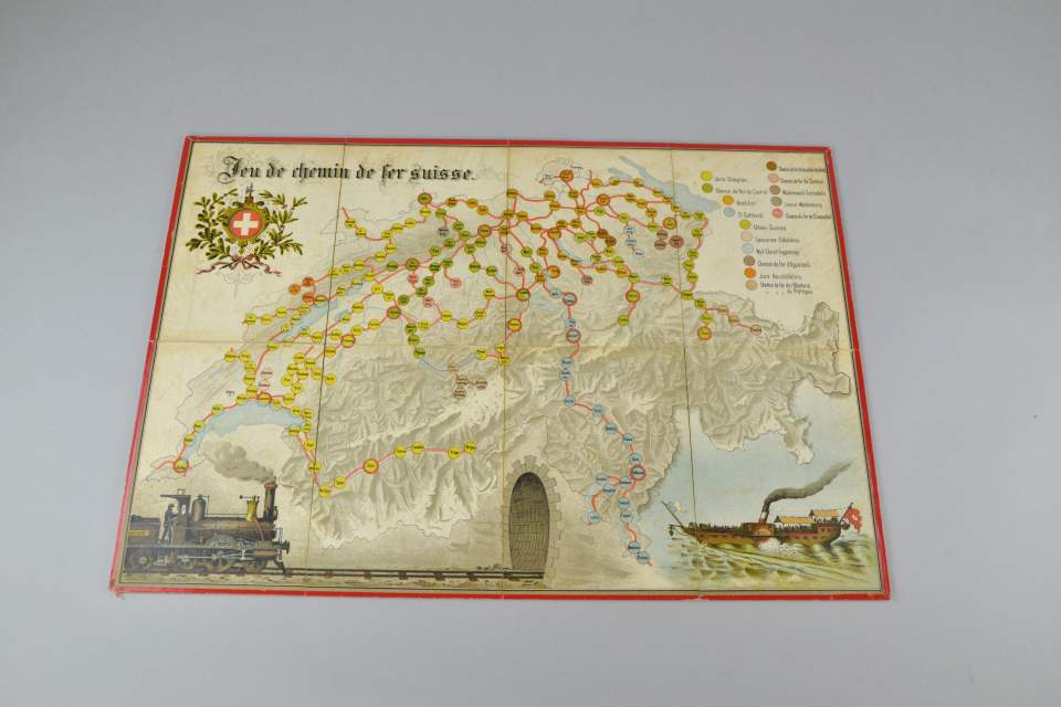 Gesellschaftsspiel "Jeu de chemin de fer suisse"