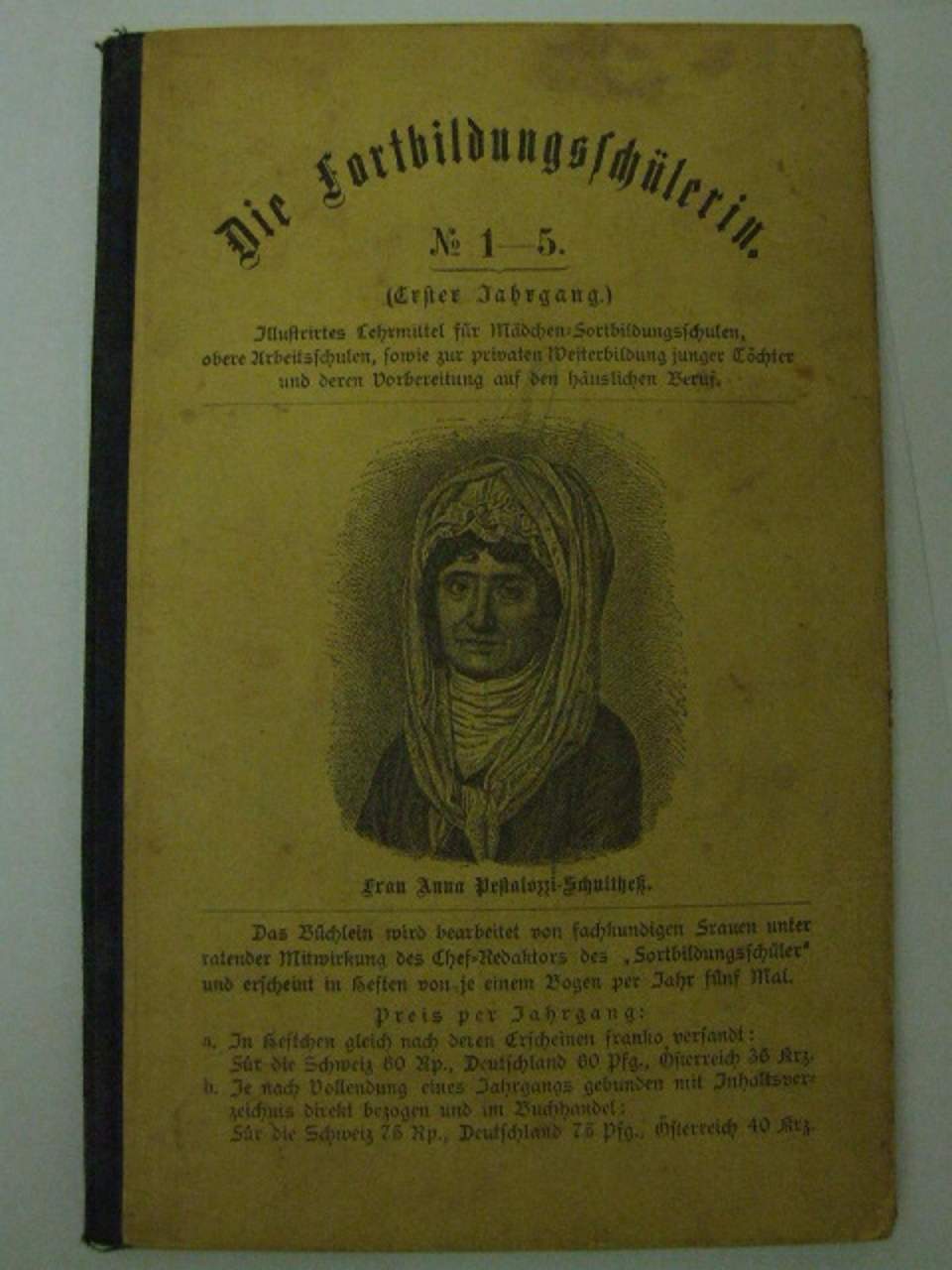 Buch "Die Fortbildungsschülerin", Nr. 1 - 5, erster Jahrgang