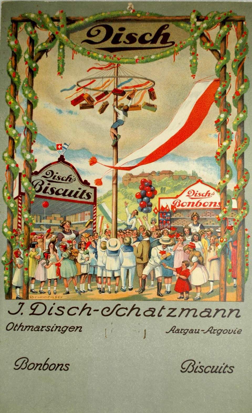 Kalenderblatt ("Disch's Biscuits/Bonbons")