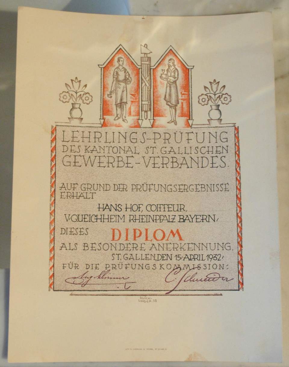 Urkunde, Lehrlings-Diplom