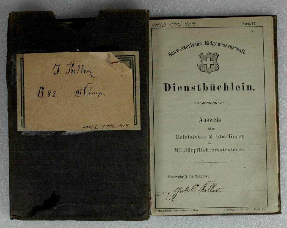 Dienstbüchlein von Jakob Keller (geb. 1859)