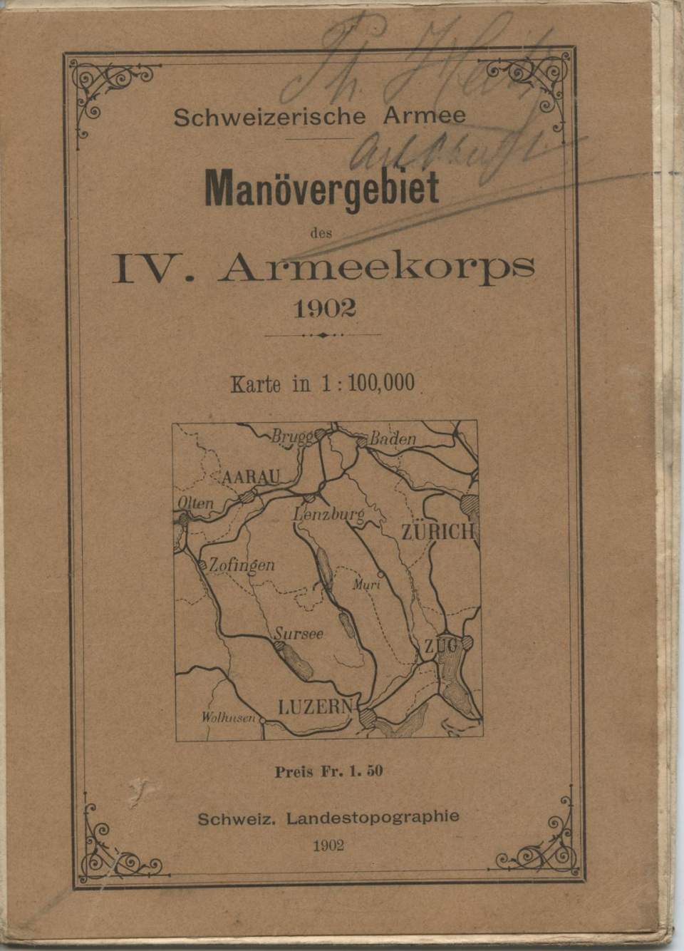 Landkarte der Schweizerischen Armee