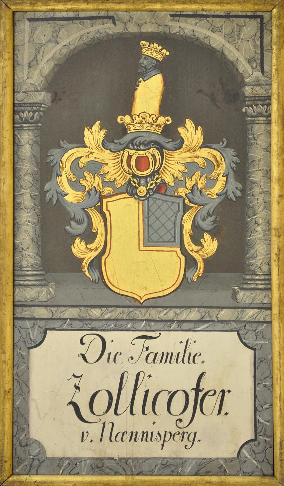 Wappentafel Die Familie Zollicofer v. Naennisperg