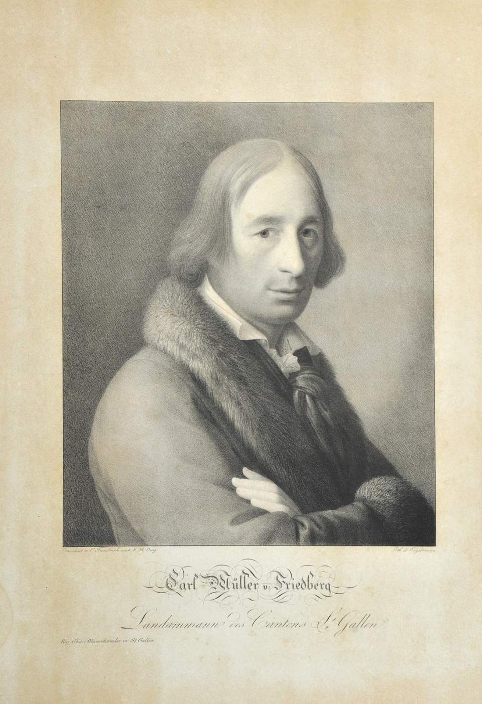 Lithographie Carl Müller Friedberg