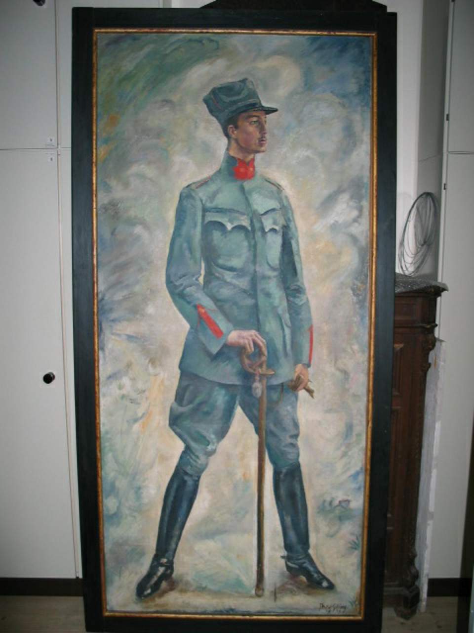 Ölgemälde Leutnant Arthur Scheitlin geb. 14.Januar 1890, gest. 19. Februar 1958