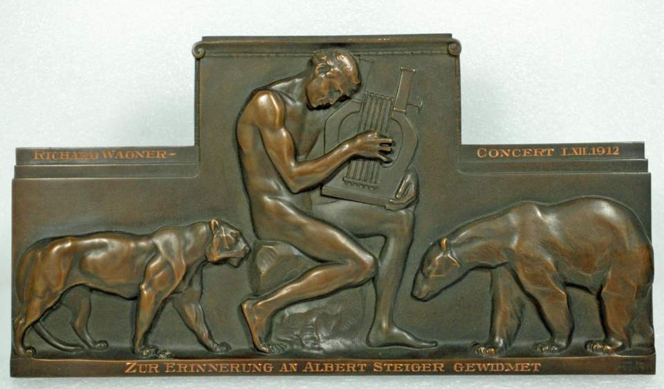 Erinnerungsrelief an Albert Steiger, Richard Wagner - Konzert 1.12.1912, Stadtsängerverein Frohsinn