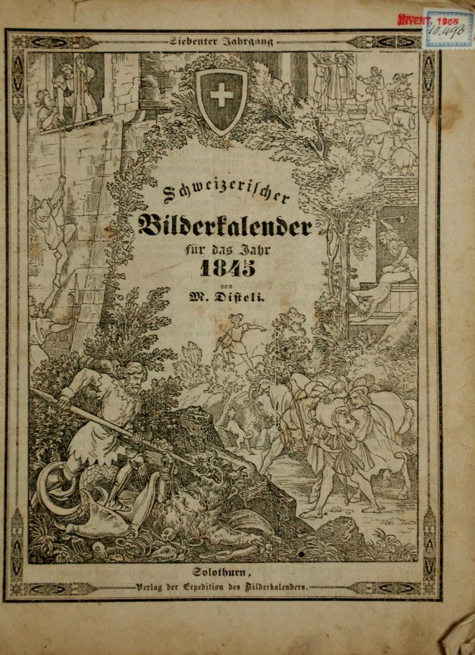 Schweizerischer Bilderkalender für das Jahr 1845 von M.Disteli