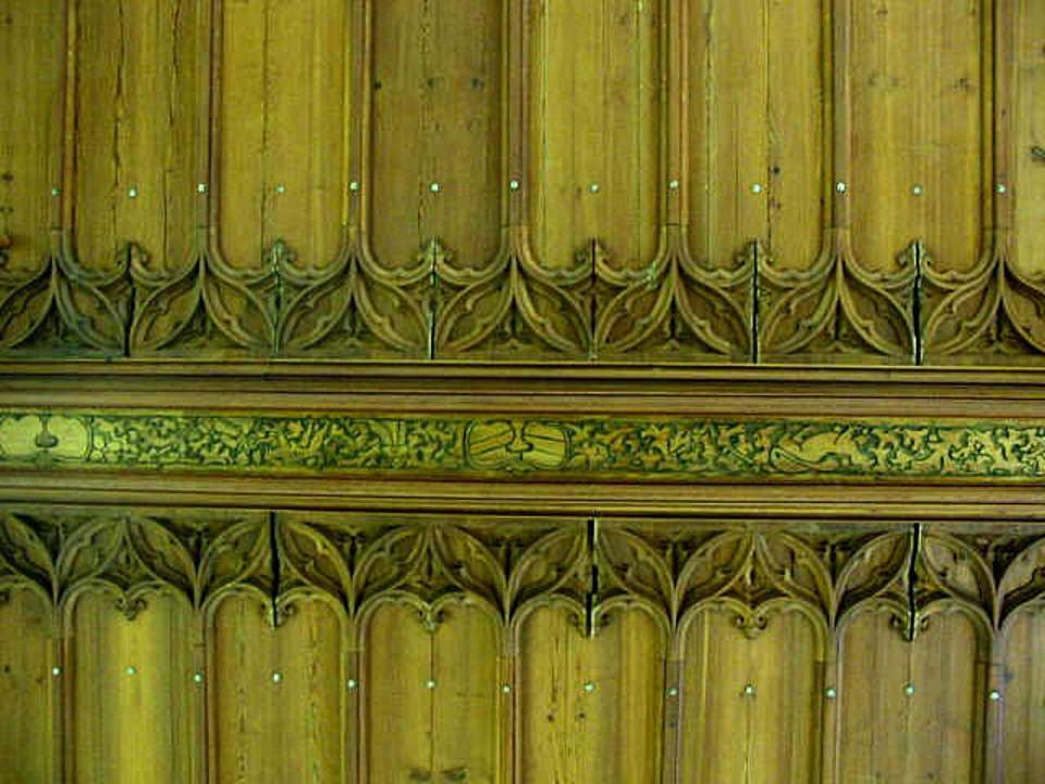 spätgotische Decke, Kopie mit original Balken