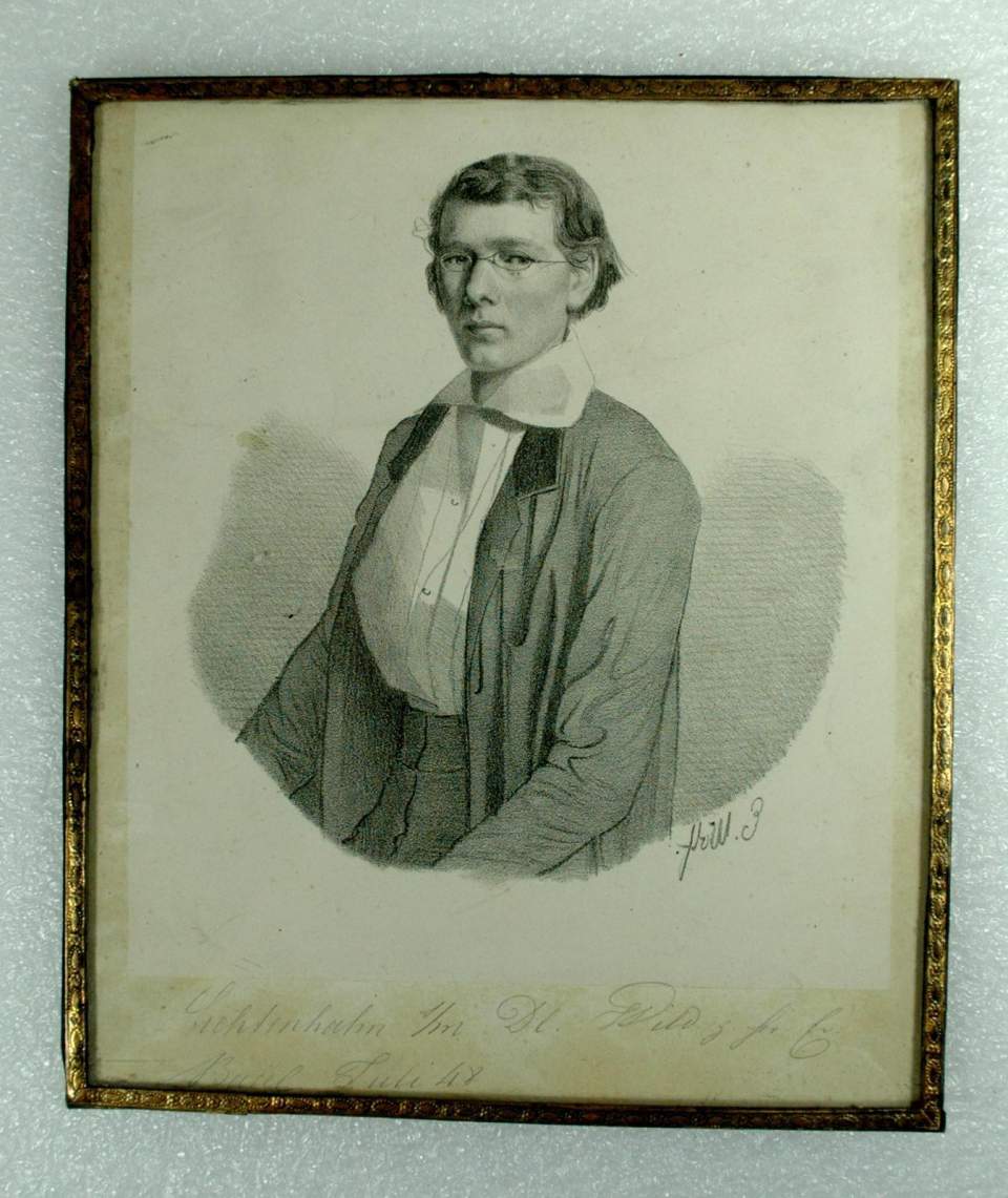 Bildnis eines Herrn Lichtenhahn, Basel, Studentenfreund des Dekans Daniel Wild (1825-1917)