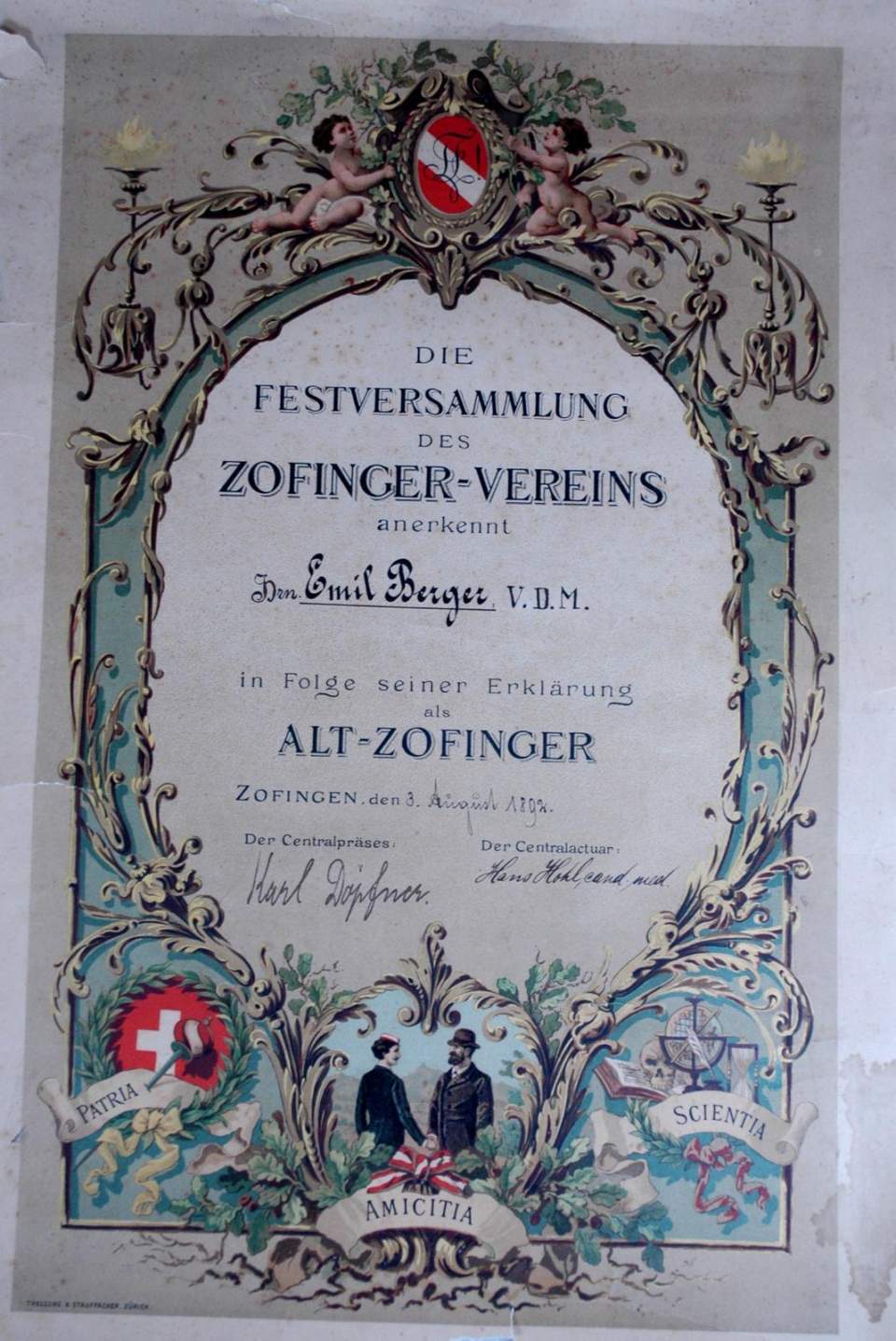 "Zofingia", Studentenverbindung, Gruppenfotos, Jahresfotos