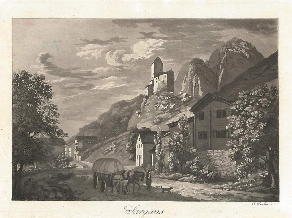 Sargans, Schloss von Südosten