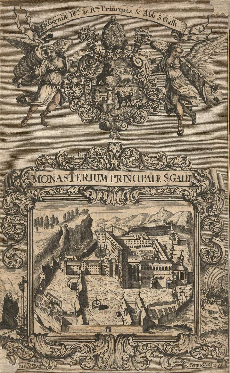 Ansicht des Klosters St.Gallen von Norden, 1702