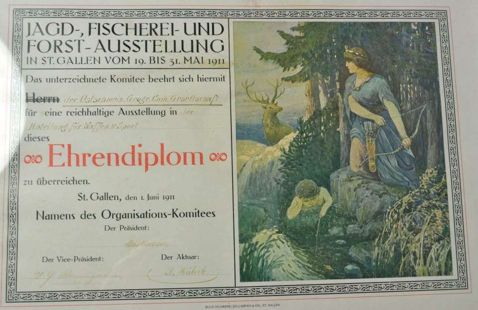 Ehrendiplom Jagd-, Fischerie und Forstausstellung