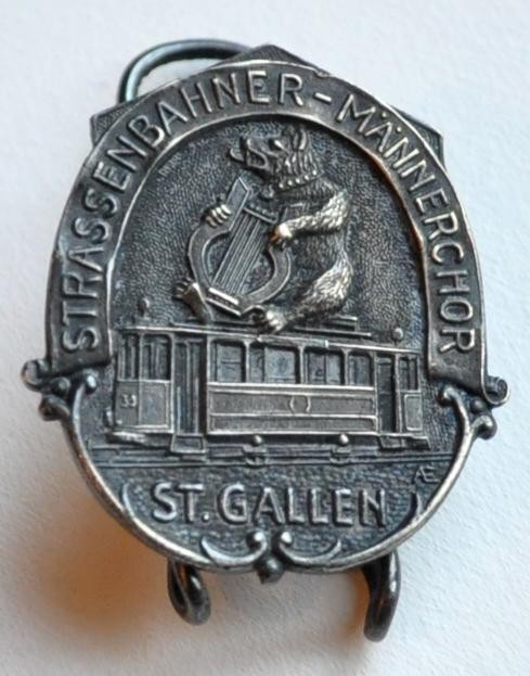 Ansteckplakette, Strassenbahner Männerchor St. Gallen