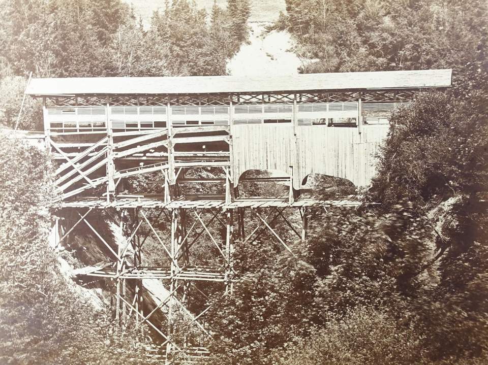 Fotografie Abbruch Martinsbrücke, Martinsbrugg