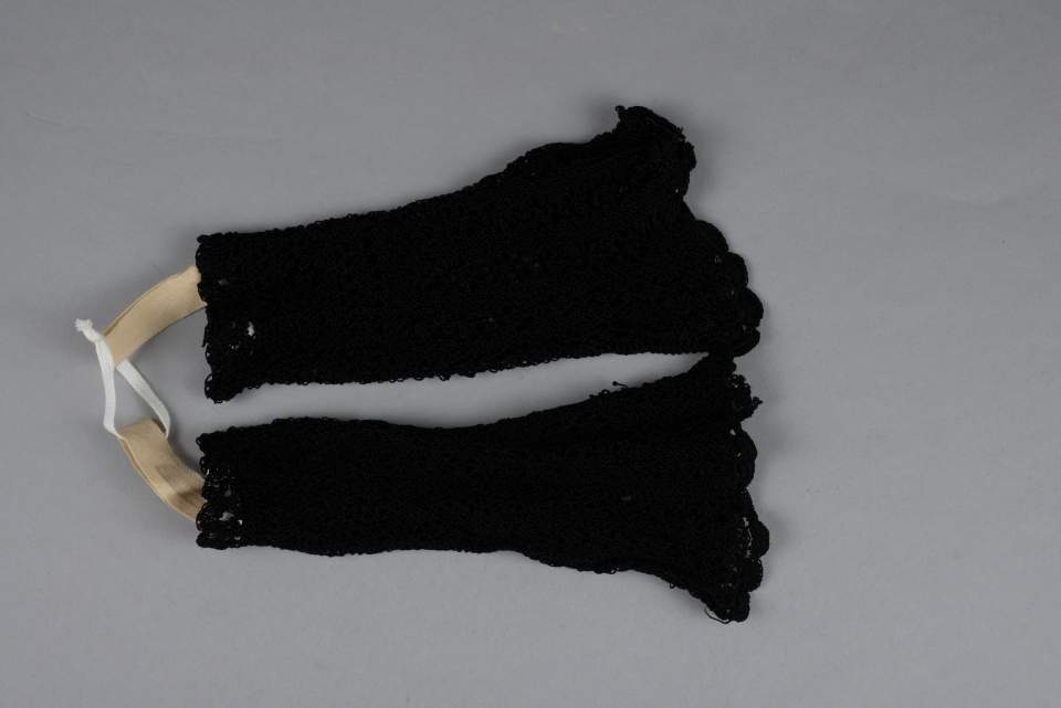 1 Paar Damenhandschuhe, Halbhandschuhe, Handschuhe