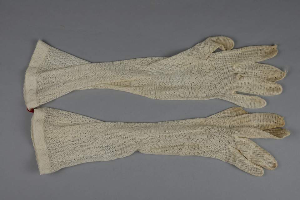 1 Paar Damenhandschuhe, Halbhandschuhe, Handschuhe