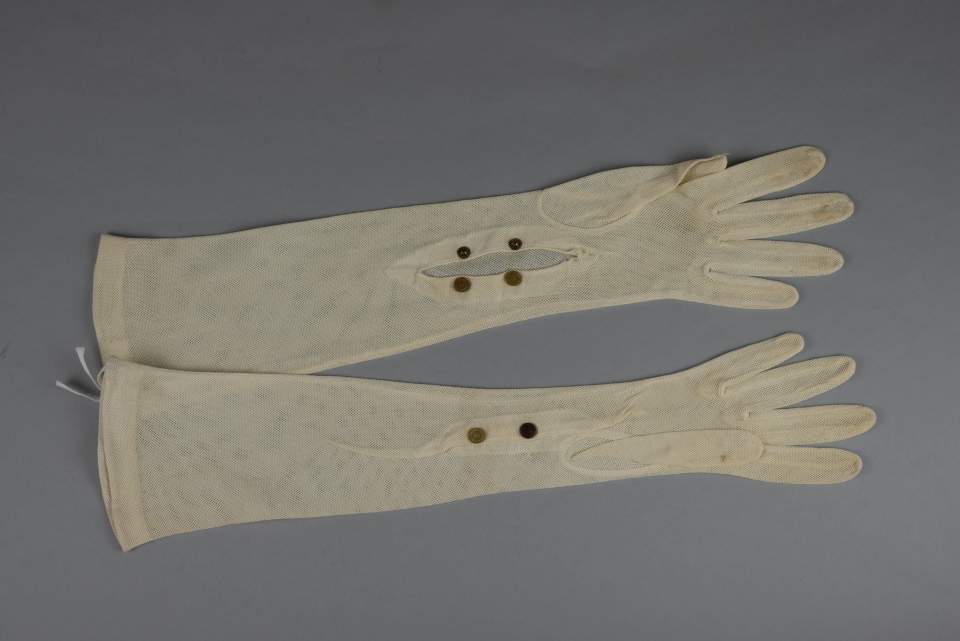 1 Paar Damenhandschuhe aus Tüll, Handschuhe