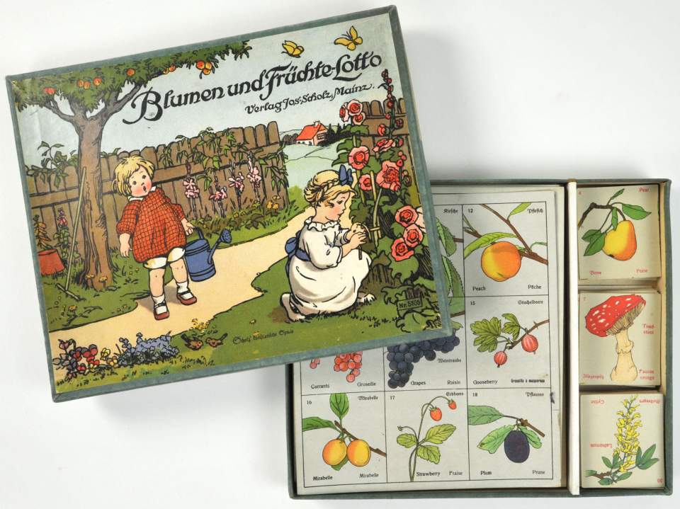 Spiel "Blumen und Früchte-Lotto", Lernspiel, Gesellschaftsspiel