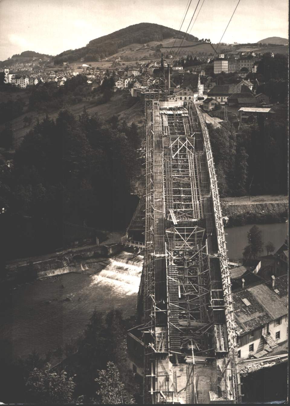 Postkarte Bau Fürstenlandbrücke