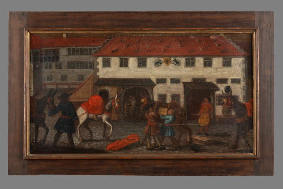 Älteste Bilderfolge zur Verarbeitung von Flachs zu Leinen, Leinwandzyklus (11 Bilder), Bild 11: Transport