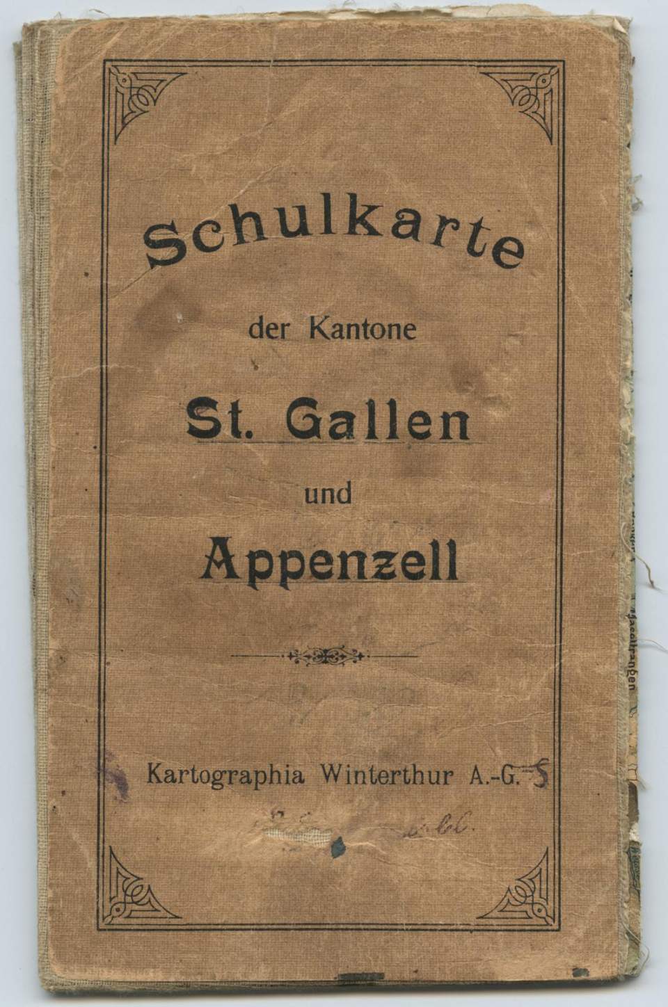 Karte, Schulkarte St.Gallen und Appenzell