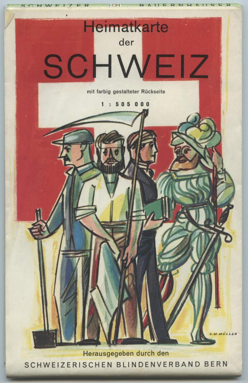 Karte, Heimatkarte der Schweiz