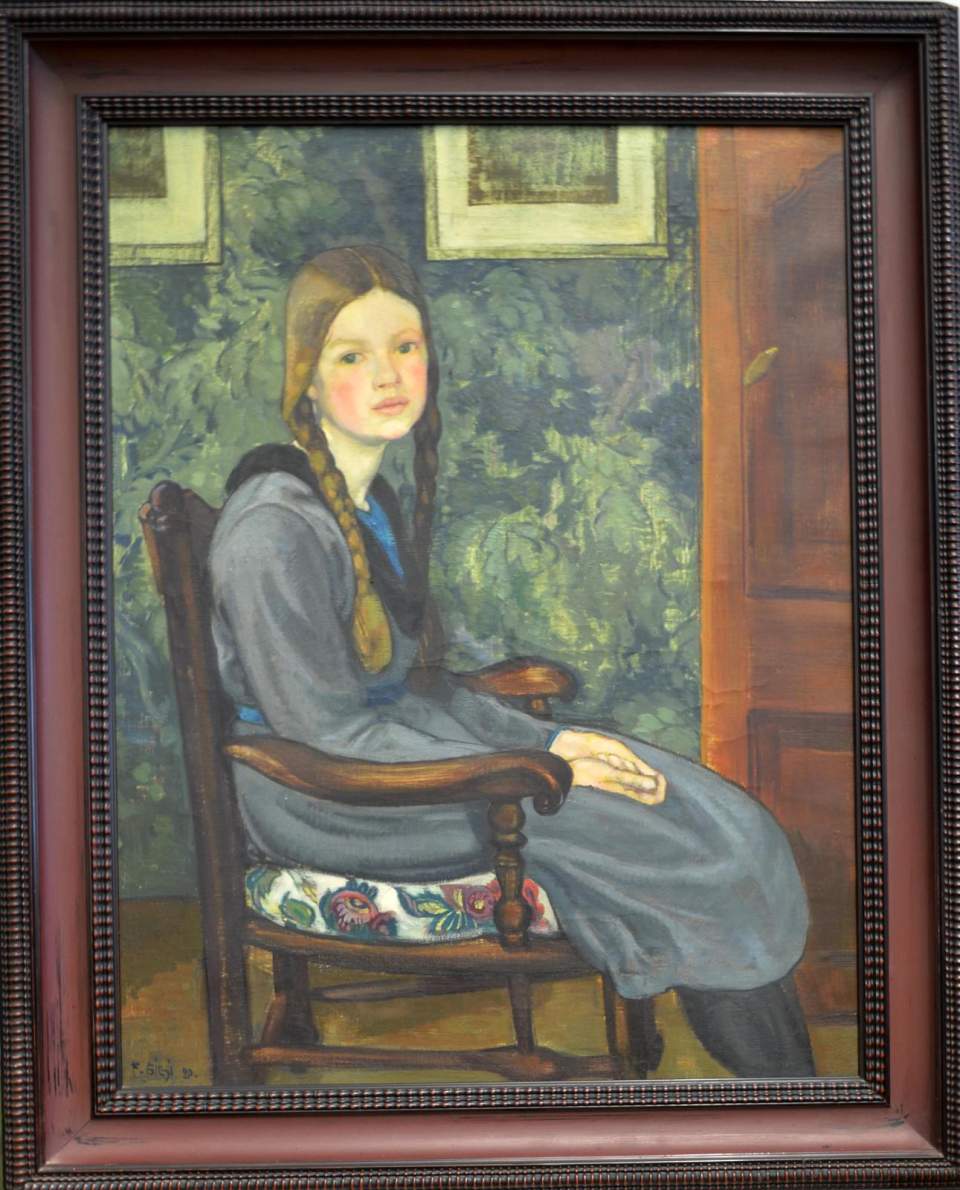 Mädchen auf einem Stuhl sitzend (Elisabeth Martha Gilsi, genannt Lisbet)