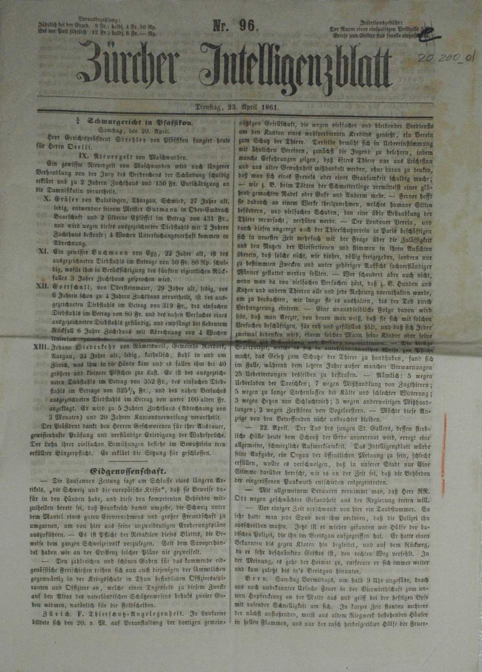 "Zürcher Intelligenzblatt" (1861)