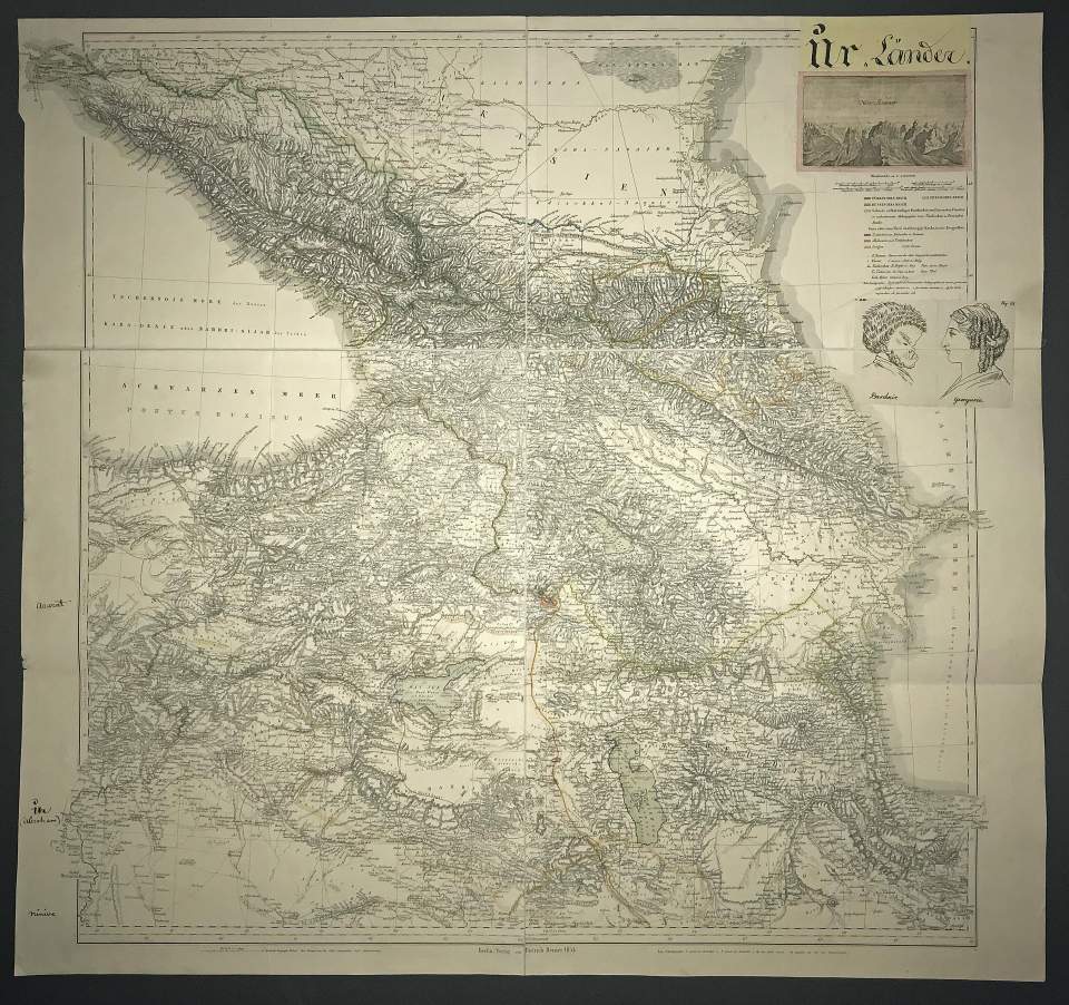 Landkarte der Urländer zwischen Schwarem Meer u. asiatischem Meer