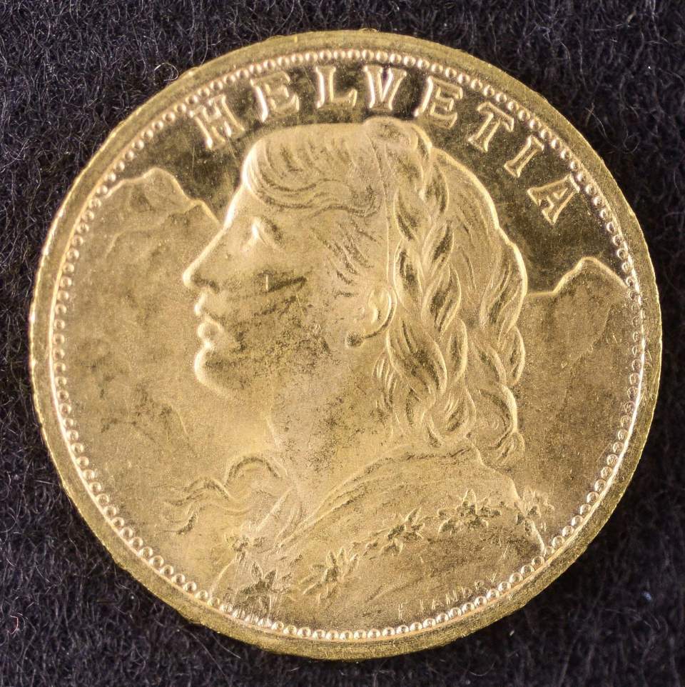 Münze, 20 Franken, Gold, 1927, Fehlprägung