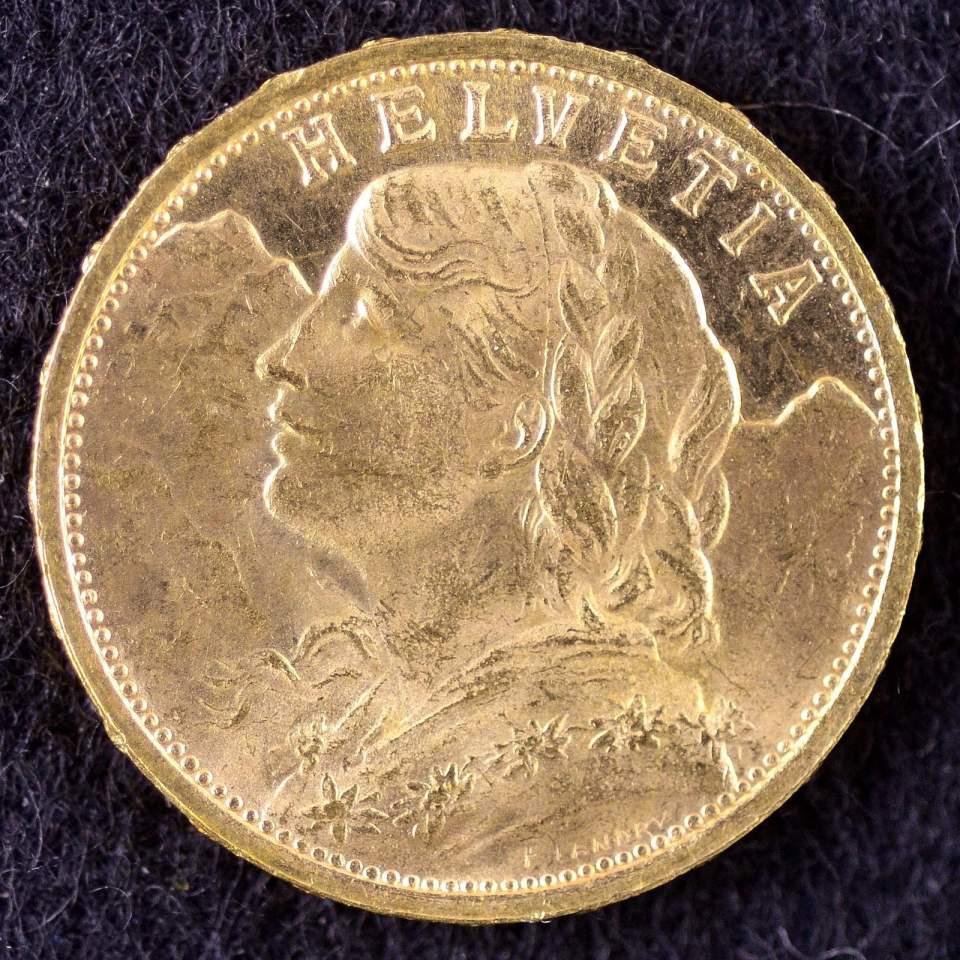 Münze, 20 Franken, Gold, 1901 (Vreneli)