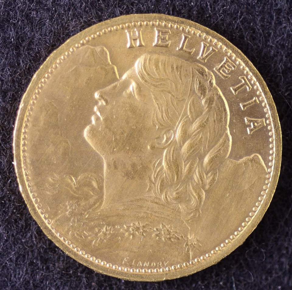 Münze, 20 Franken, Gold, 1949 (Vreneli)