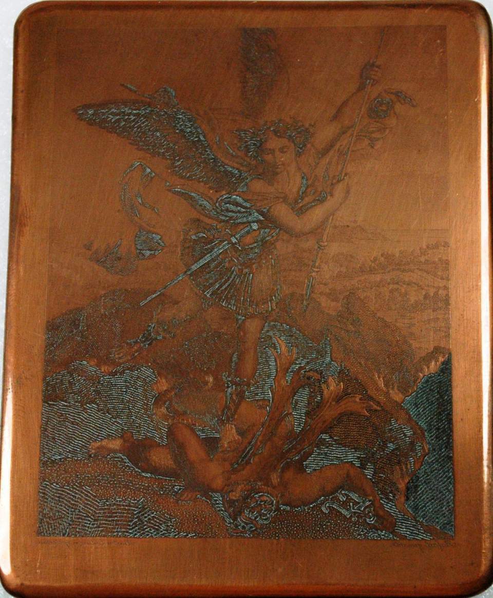 Kupferstichplatte, Erzengel Michael