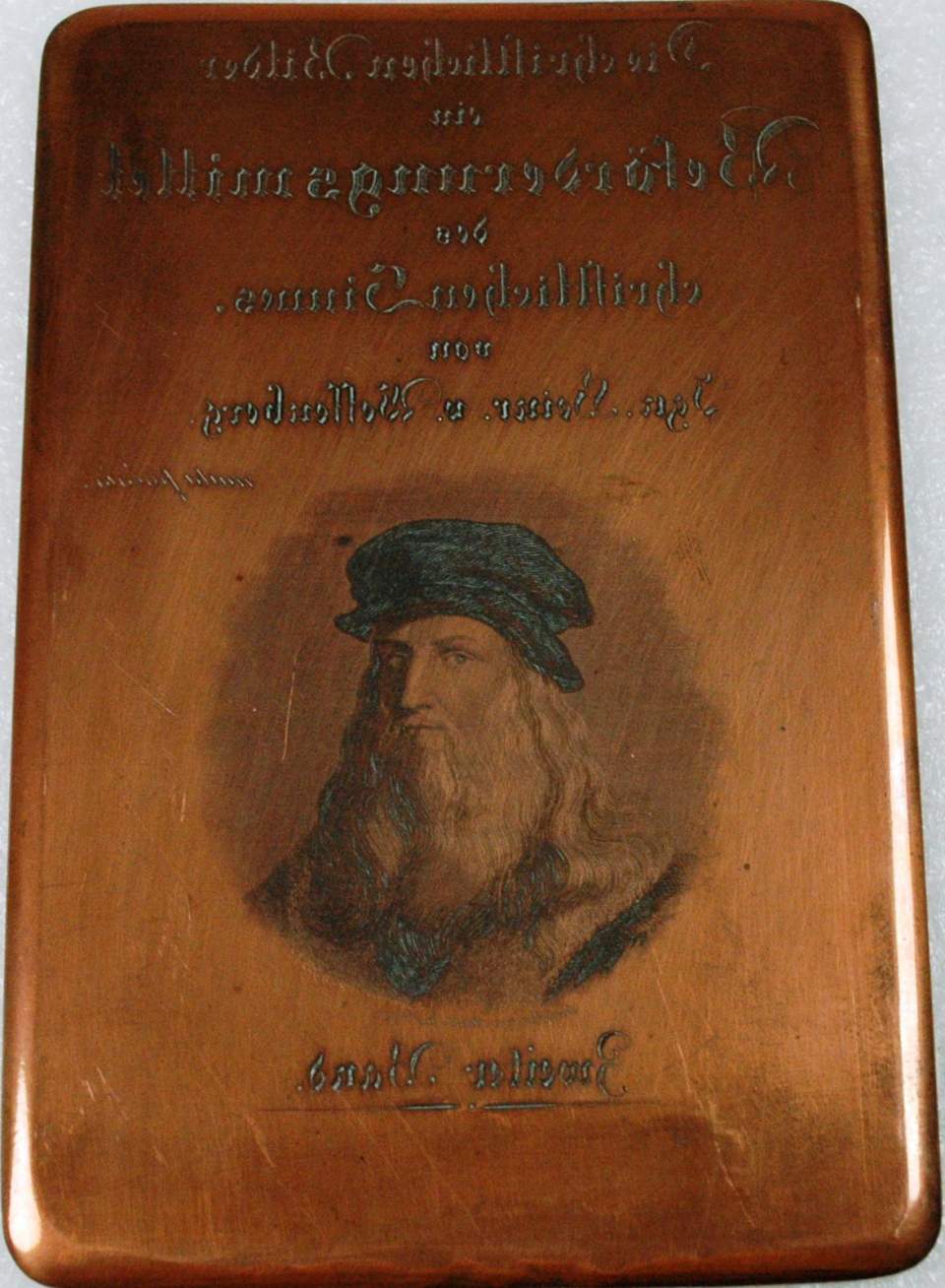 Kupferstichplatte, Titelblatt zu Wessenbergs christlichen Bildern