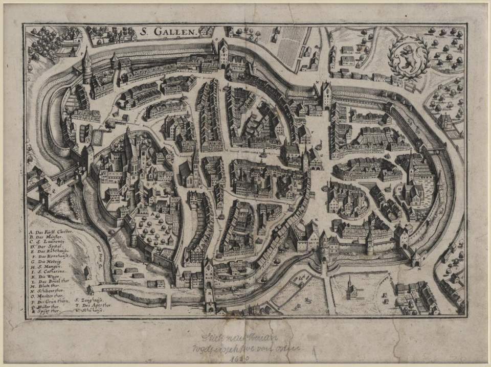 St.Gallen von Osten, Merianplan