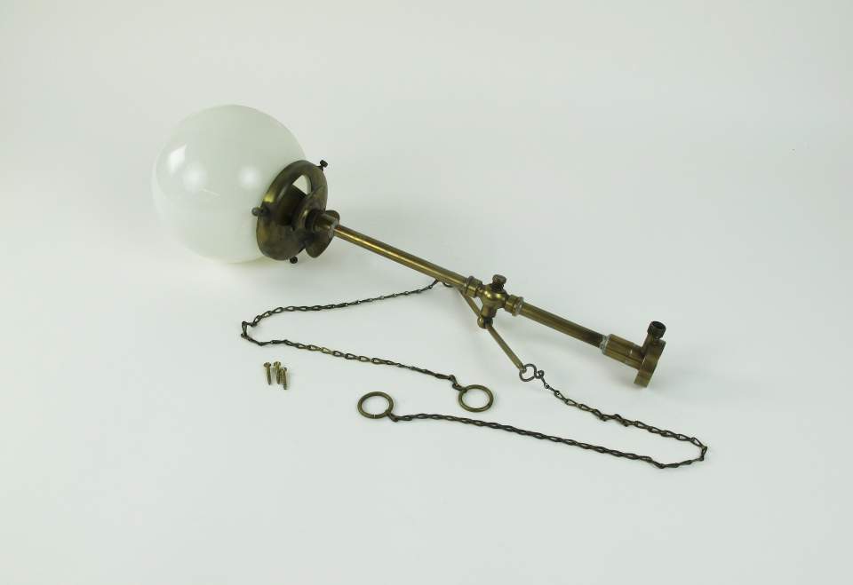 2 Gaslampen, Deckenlampe, Wandlampe