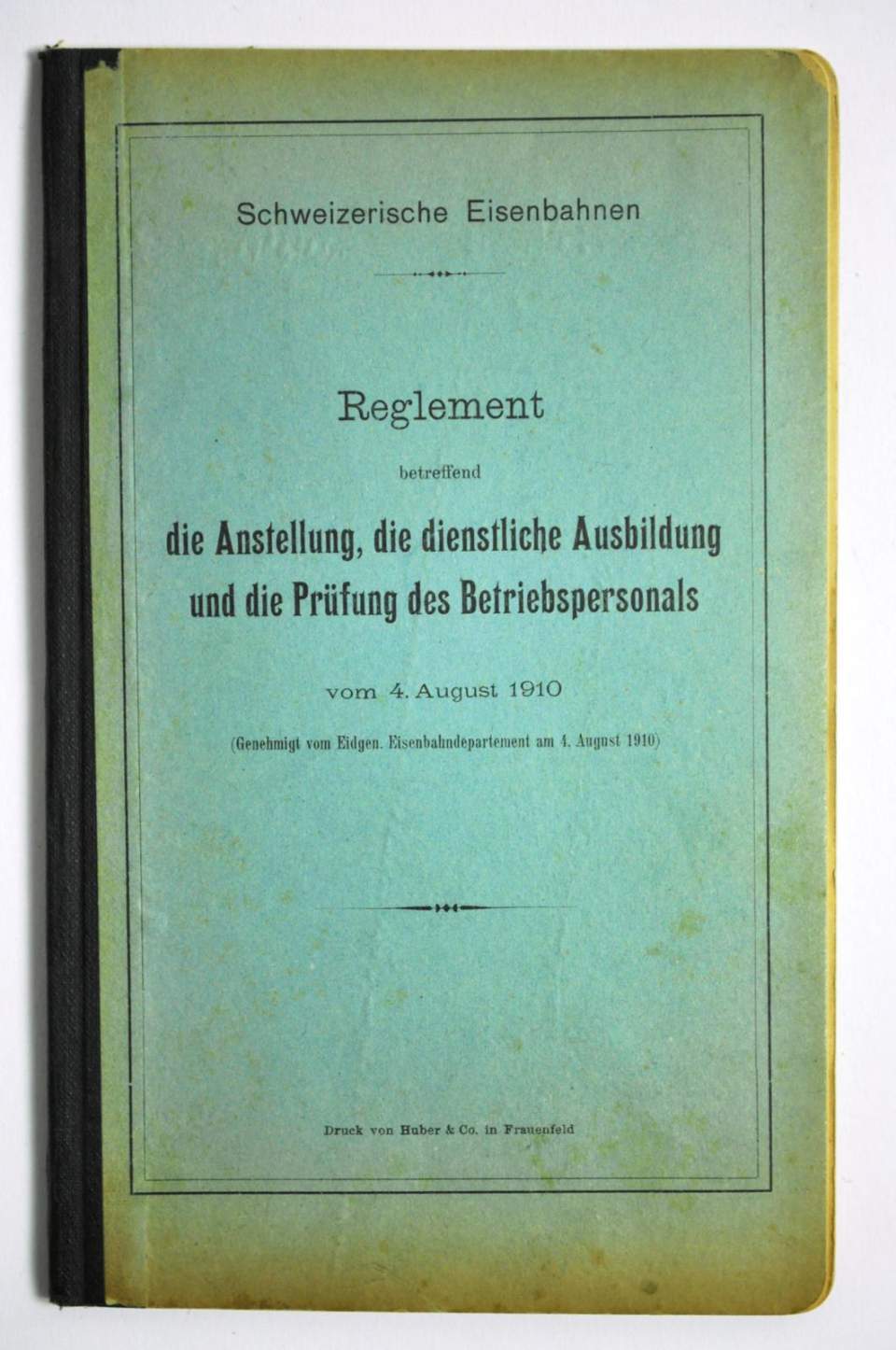 Reglement Schweizerische Eisenbahnen, Personal