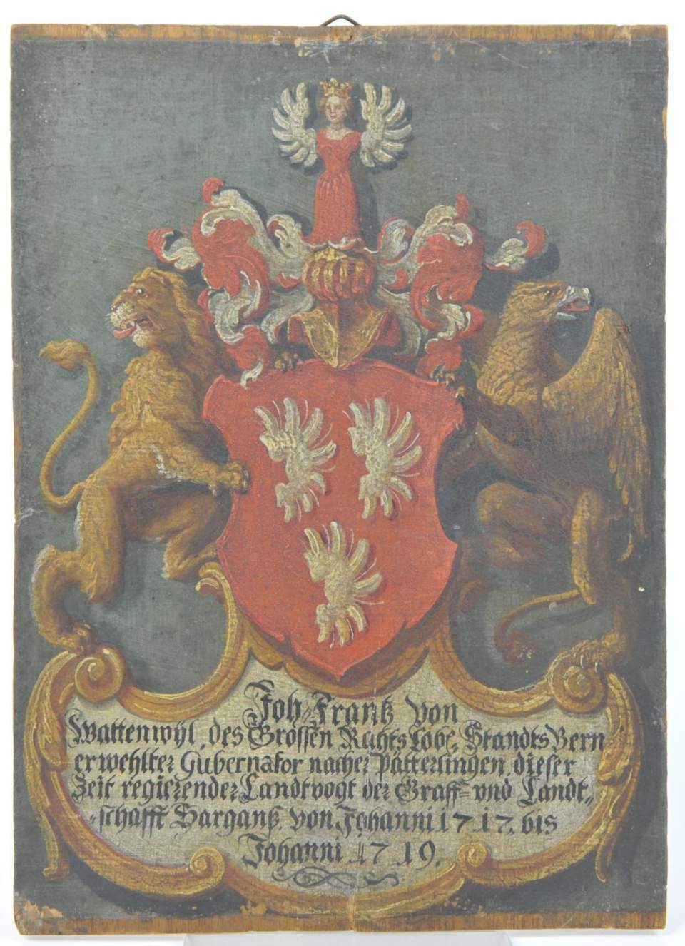 Wappentafel Joh. Franz von Wattenwyl