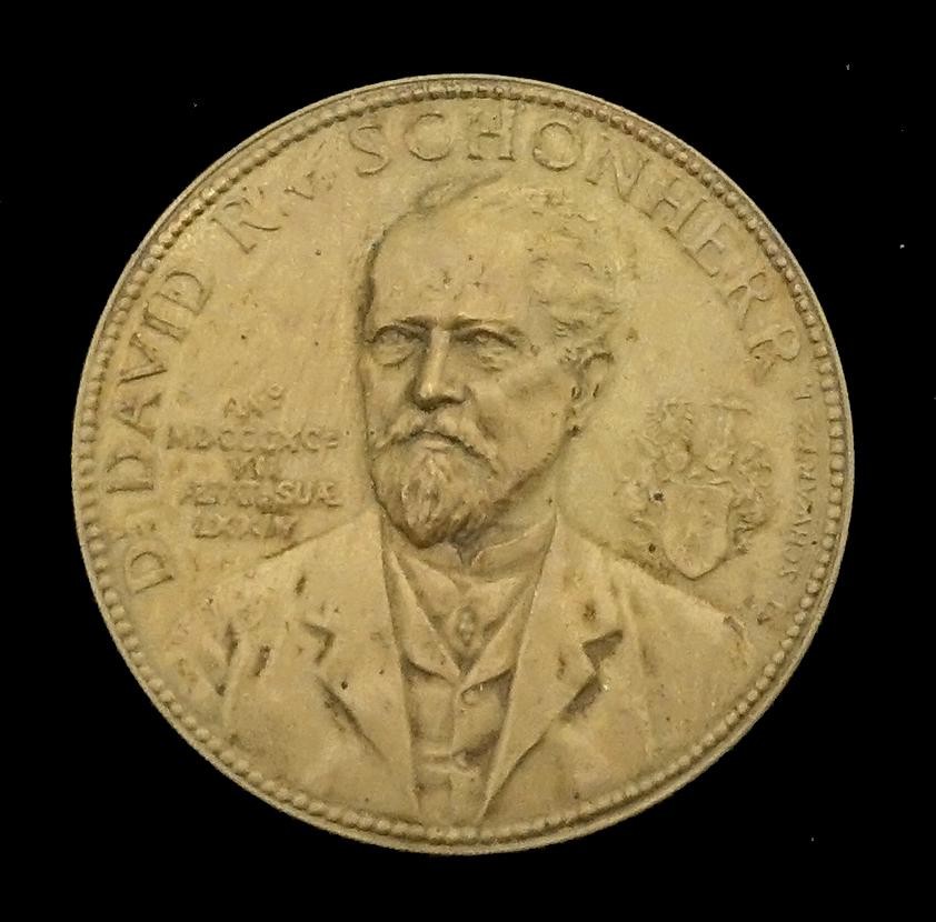 Medaille Dr. David v. Schönherr, Geschichtsforscher, Innsbruck