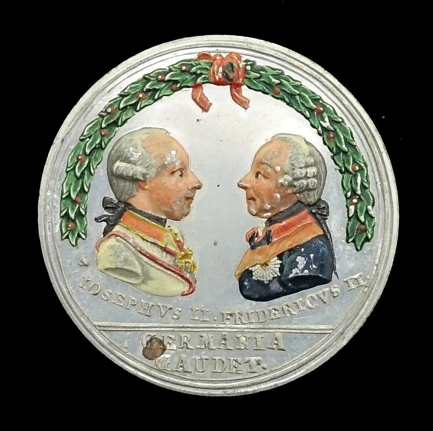 Medaille Joseph II. n. Friedrich II. im Frieden von Teschen